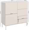 Selsey 'Olio' - Sideboard 1-türig, Schwarz, 100 cm Bild 5