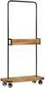 vidaXL Kleiderständer mit Rollen 90x35x190 cm Massivholz Mango Eisen 358580 Bild 4