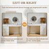 i@home Schminktisch Schminktisch-Set mit LED-beleuchtetem Spiegel, weiß (1 Schminktisch ohne Hocker), transparenter Tischplatte aus gehärtetem Glas, Maße: 120 x 45 x 115 cm Bild 2