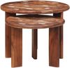 vidaXL Nesting-Couchtische 2 pcs Mehrfarbig Massives Altholz 4104649 Bild 5