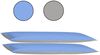 Kissenbezug Hülle Doppelpack mit Reißverschluss 40 x 145 cm Jersey Hellblau/Grau Bild 2