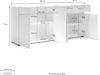Sideboard >Mister< in weiss, Lack Hochglanz - 180x80x38cm (BxHxT) Bild 5
