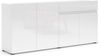 Sideboard >Mister< in weiss, Lack Hochglanz - 180x80x38cm (BxHxT) Bild 3