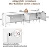 Dreidimensional geschwungenen Linien,TV-Schrank Lowboard Vier Türen zwei separate Staurräume Metallfüße Wohnzimmer Bild 5