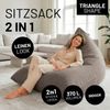 Lumaland 'Interior Line' Sitzsack, Dreieckig, Hellgrau, 150 x 100 x 100 cm, 370 l Bild 3
