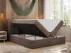 Boxspringbett Polsterbett mit Multipocket-Matratze und Topper - DIEGOS - 200x200cm - Braun Velours - H4 Bild 2