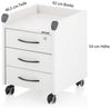 Vladon Aktenschrank Kettler (Rollcontainer Abschließbar) Abschließbar, auf Rollen Bild 3
