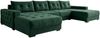 Ecksofa MODENA 320 cm x 185 cm – Stoff: VELUTTO Dunkelgrun 10 Farbe: Grün Bild 4