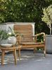 Gartencouchtisch Lilja aus Teakholz, rundes Design, modern, natur, Ø 100 cm Bild 2