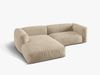 Micadoni Ecksofa Martina 2-Sitzer Links Samt Helles Beige Bild 3