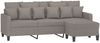 vidaXL 3-Sitzer-Sofa mit Hocker Taupe 180 cm Stoff 3201096 Bild 3