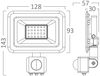 LED Strahler mit Bewegungsmelder Außen Garage Garten superhell Lampe 20W IP54 3000K Bild 5