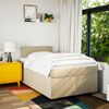 vidaXL Boxspringbett mit Matratze Creme 120x190 cm Stoff 3288125 Bild 4