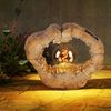 LED Solarleuchte, Baumscheibe, Holzoptik, L 30,5 cm Bild 5