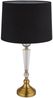 Tischleuchte, Messing, schwarz, K5-Kristalle, H 66 cm Bild 2