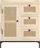 vidaXL Sideboard 60x35x70 cm Mango Massivholz und Rohrgeflecht 323508 Bild 2