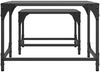 vidaXL Satztische 2 Stk. mit Glasplatte Schwarz Stahl 845983 Bild 5