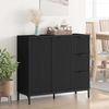 vidaXL Sideboard Schwarz 89,5 x 33 x 82 cm Holzwerkstoff 883455 Bild 4