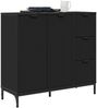 vidaXL Sideboard Schwarz 89,5 x 33 x 82 cm Holzwerkstoff 883455 Bild 3