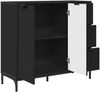 vidaXL Sideboard Schwarz 89,5 x 33 x 82 cm Holzwerkstoff 883455 Bild 5