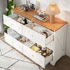 Modernes Sideboard mit sechs Schubladen, minimalistisches Design, geeignet für Wohnzimmer, Esszimmer oder Flur. Maße: 120 x 40 x 76 cm Bild 4