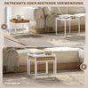 Couchtisch-Set 45x45x45 cm und 40x40x40 cm – 2er-Set mit Tablett, MDF und Stahl in Weiß Bild 5