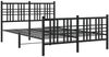 vidaXL Bettgestell mit Kopf- und Fußteil Metall Schwarz 137x190 cm 376341 Bild 3