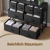 SONGMICS Kommode mit 8 Stoffschubladen, Aufbewahrungsschrank mit Metallrahmen, 98,7 x 30 x 74,7 cm, Schwarz Bild 4