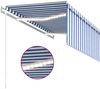 vidaXL Markise Automatisch mit Rollo LED Windsensor 3x2,5 Blau & Weiß 3069271 Bild 5