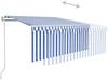 vidaXL Markise Automatisch mit Rollo LED Windsensor 3x2,5 Blau & Weiß 3069271 Bild 4