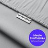 Wolkenfeld Spannbettlaken 100% Baumwolle - Superweiches Bettlaken für Matratzen von 5 bis 20cm, Jersey, Gummizug: rundum, (1 Stück), Rutschfest & Blickdicht - 90x200, 140x200, 160x200, 180x200 200x200 Bild 3