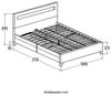 HOME DELUXE Bett Nube mit Schubladen 180 x 200 (inkl. Lattenrost), Polsterbett, Doppelbett, Bettgestell mit Stauraum, LED Bett Bild 2