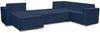 AX LIVING Ecksofas groß Lovere 314 cm – Sofa blau mit Schlaffunktion & Strukturstoff Bild 2