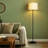 LED Stehleuchte, Textil natur, schwarz, H 152 cm Bild 2