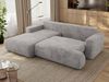 Ecksofa OVO mit schlaffunktion und bettkasten, Wellenfeder, lose Kissen, L-form 271x195 cm - Hellgrau Plüsch - linke Seite Bild 4