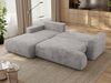 Ecksofa OVO mit schlaffunktion und bettkasten, Wellenfeder, lose Kissen, L-form 271x195 cm - Hellgrau Plüsch - linke Seite Bild 3