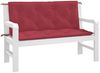 vidaXL Gartenbank-Auflagen 2 Stk. Weinrot 120x50x7 cm Oxford-Gewebe 361687 Bild 3