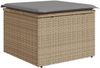 vidaXL Gartenhocker mit Kissen Beige 55x55x37 cm Poly Rattan 366092 Bild 2