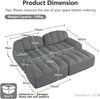 Ecksofa modular in Grau, Granulierter Fleece, rahmenlos mit Ottomanen und 32D-Hochdichtschaum,79 x 210 x 165 cm Bild 5