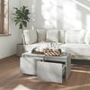 Couchtisch, Sofatisch Betongrau 90x50x41,5 cm Holzwerkstoff Bild 3