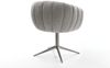 Drehstuhl Jada-Flex Strukturstoff Soft Grau Fußkreuz Graphit 360° drehbar Wippfunktion Taschenfederkern Bild 5
