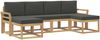 vidaXL Outdoor-Sofagarnitur 6 pcs Weiß und Anthrazit Polyester 3388016 Bild 2