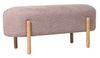 Bank Layida aus Boucle-Stoff, modern skandinavisch, altrosa, gepolstert, Gestell Kautschukholz Bild 4