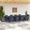 vidaXL Gartentisch Anthrazit 350 x 100 x 74 cm Poly-Rattan 3378524 Bild 3