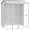 vidaXL Vogelkäfig Grau 215 x 210 x 247 cm Verzinkter Stahl 3325175 Bild 2