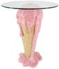 riess-ambiente Bistrotisch ICE CREAM 105cm beige/rosa- Glas, Eiswaffel, handgemacht, rund, modern (Einzelartikel, 1-St), Pop-Art Bartisch - ideal für Küche, Essbereich od. kleine Sitznischen Bild 3