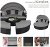 tectake Loungeset Rattan Sonneninsel Santorin - UV-beständig und widerstandsfähig, (Gartenlounge-set Santorin, 5-tlg, geeignet für Outdoor in Schwarz), klappbares Sonnendach & höhenverstellbare Füße Bild 2