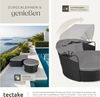 tectake Loungeset Rattan Sonneninsel Santorin - UV-beständig und widerstandsfähig, (Gartenlounge-set Santorin, 5-tlg, geeignet für Outdoor in Schwarz), klappbares Sonnendach & höhenverstellbare Füße Bild 3