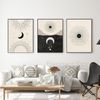 Poster Mond Sterne Gold Schwarz als Deko Print Ohne Rahmen - D / 40x60 cm Bild 2