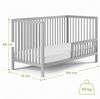 Kids Collective Babybett Kinderbett Gitterbett Baby Bett mit Rausfallschutz 60x120 70x140, stabiles Buchenholz, made in Europe 70x140 cm Grau Bild 3